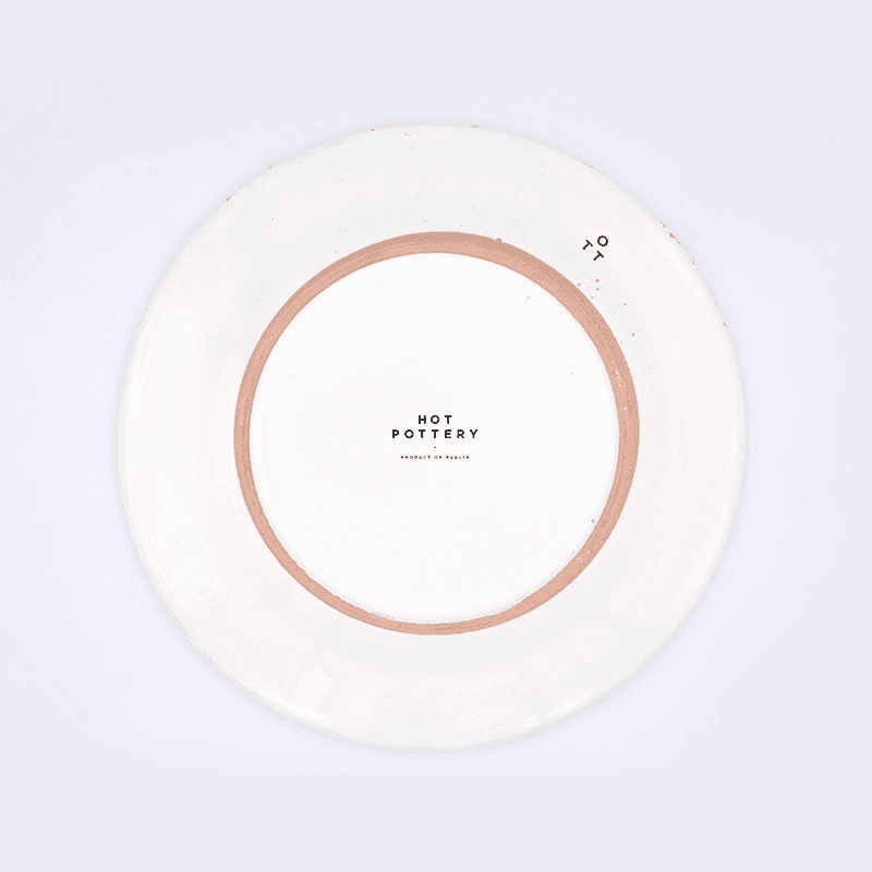 Splatter Side Plate, D21cm, Burnt Orange