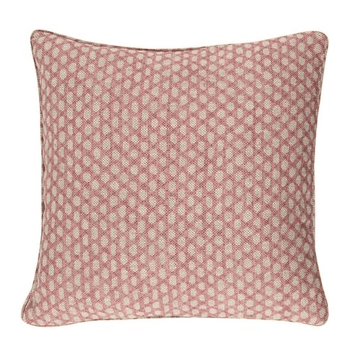 Image showing the Small Square Cushion in Pink Wicker product.