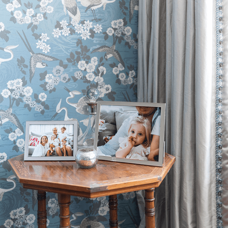 Enamel Photo Frame, 8 x 10", Chiffon Grey