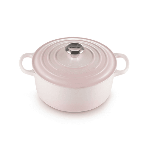 Image showing the Signature Cast Iron Round Casserole, 28cm, Shell Pink product.