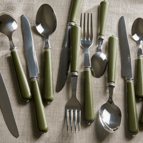 Image showing the Handsworth 24 Piece Cutlery Set, Olive product.