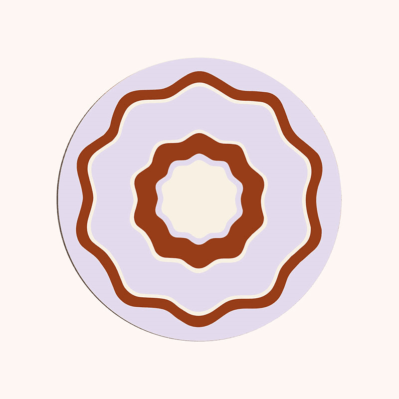 Flowerama Set of 6 Coasters, D10cm, Multi