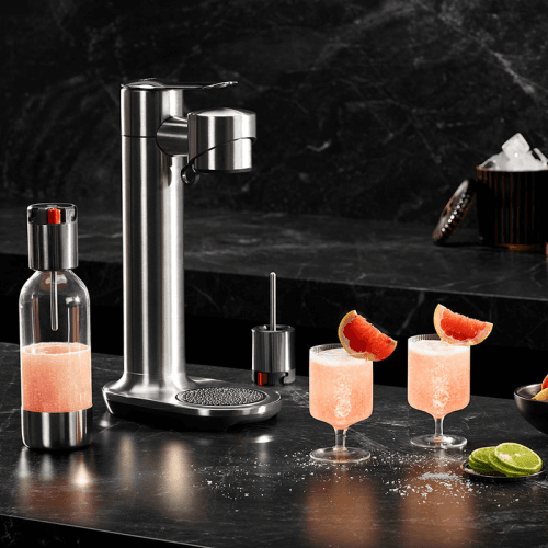 Image showing the The Infizz Fusion Sparkling Drink Maker, H43cm, Stainless Steel product.
