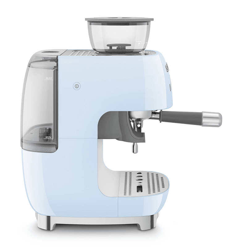 Espresso Coffee Machine with Grinder, Pastel Blue
