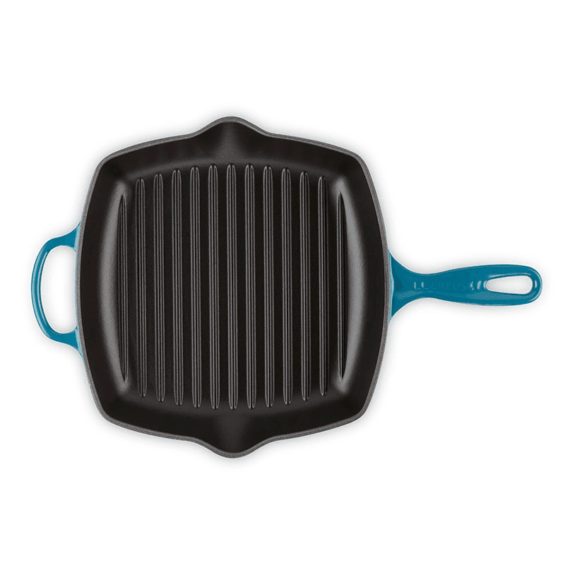 Signature Cast Iron Square grillit, Dia26cm, Deep Teal