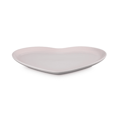 Image showing the Stoneware Heart Serving Platter, 32cm, Shell Pink product.