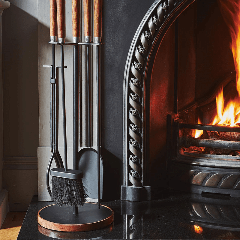 Companion Round Fireside Set, H73cm, Black
