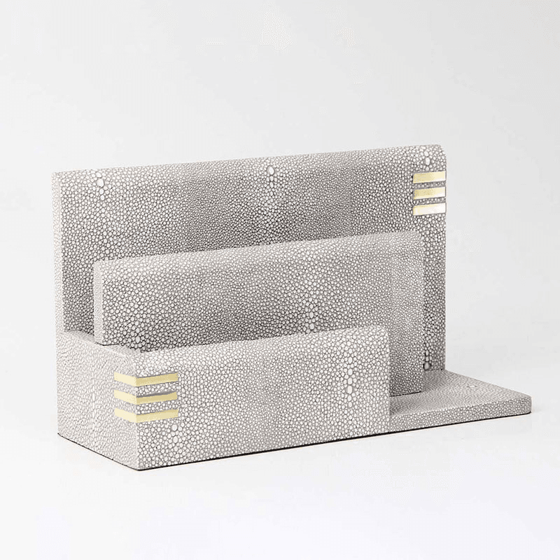 Christie Letter Rack, 26 x 10 x 15cm, Barley Shagreen