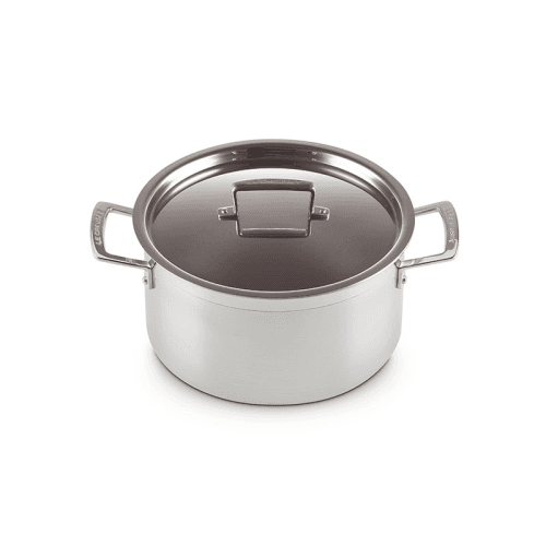 Image showing the Classic 3-ply Deep Casserole, 24cm, Stainless Steel product.