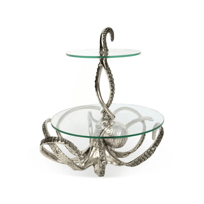 Octopus Cake Stand, H36 x D37cm, Silver