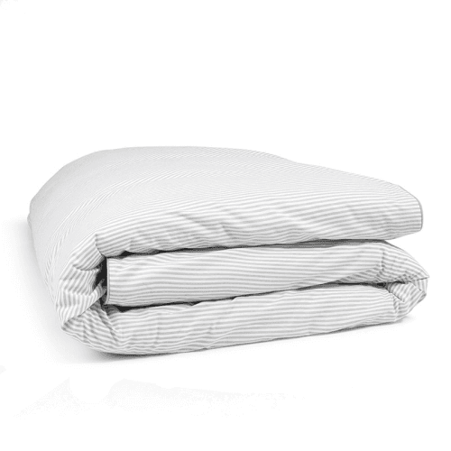 Image showing the Striped Percale  Duvet Cover, Superking, Grey Stripe product.