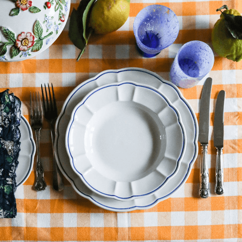 Image showing the Romilly Set of 4 Pasta Dishes, D23.5cm, Blue product.