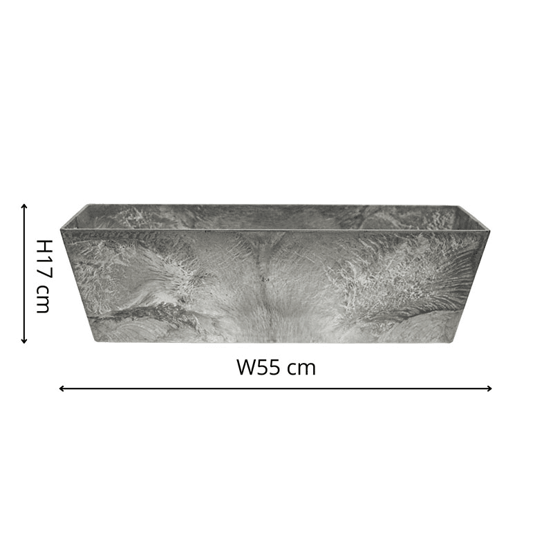 Ella Balcony trough, H17 x D55cm, Grey