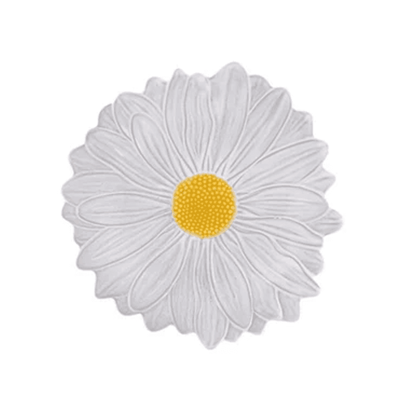 Maria Flor Daisy Plate, D23cm, White