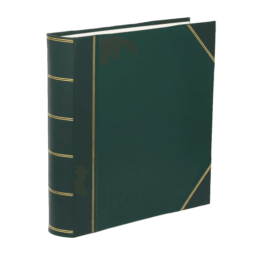 Image showing the Classic Half Bound Square 70 Page Photo Album, L36 x W36cm, Green Hide product.