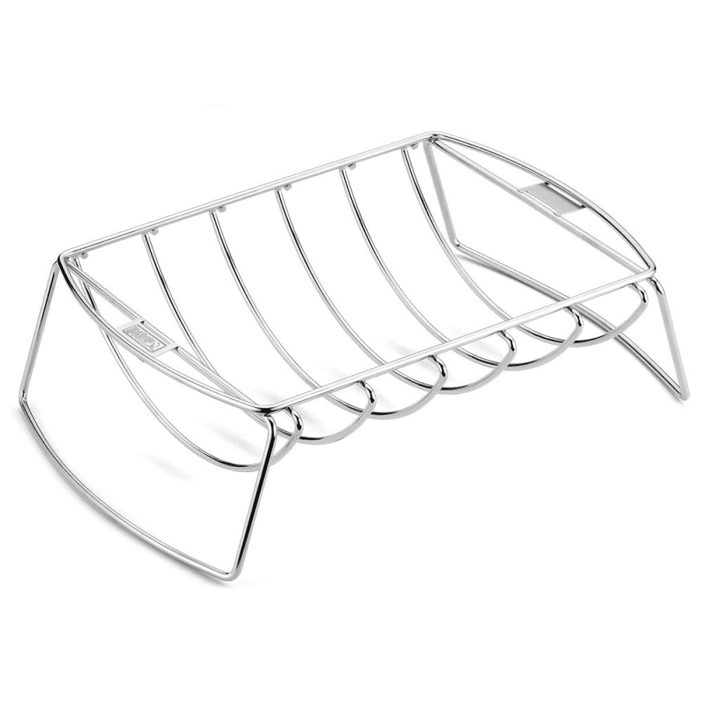 Rib rack and roast holder, Silver