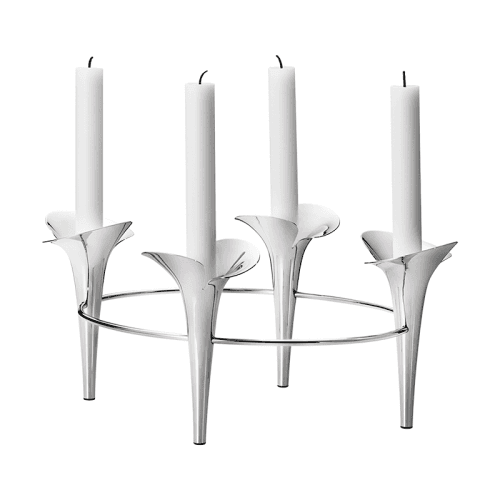 Image showing the Bloom Botanica Candleholder, H15 x W34 cm, Silver product.