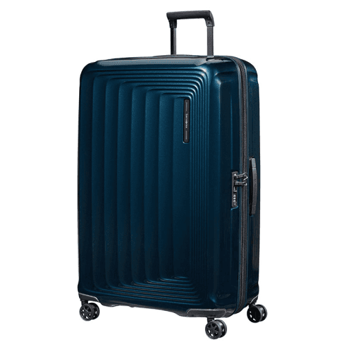 Image showing the Nuon Suitcase, H81 x L53 x W31/34cm, Metallic Dark Blue product.