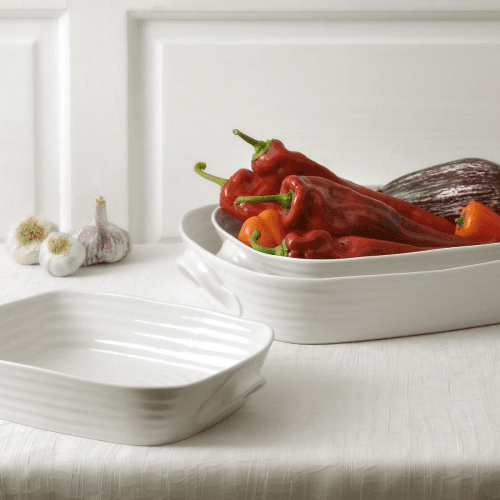 Image showing the Ceramics Handled Roasting Dish, 36 x 28cm, White product.