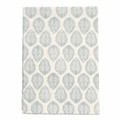 Image showing the Leaf Tablecloth, 150x250cm, Blue product.
