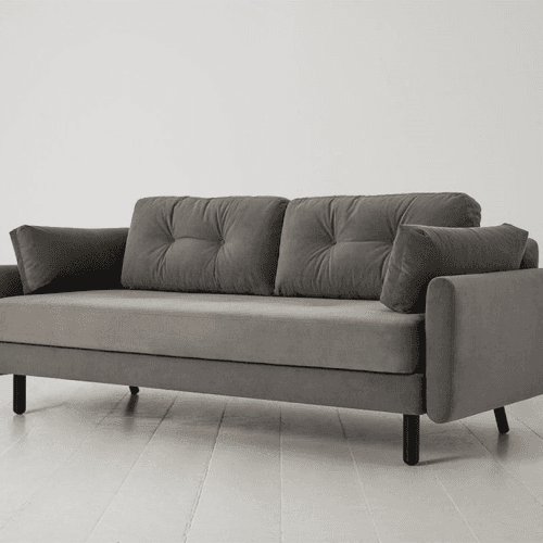 Image showing the Model 04 3 Seater Velvet Sofa, Elephant product.