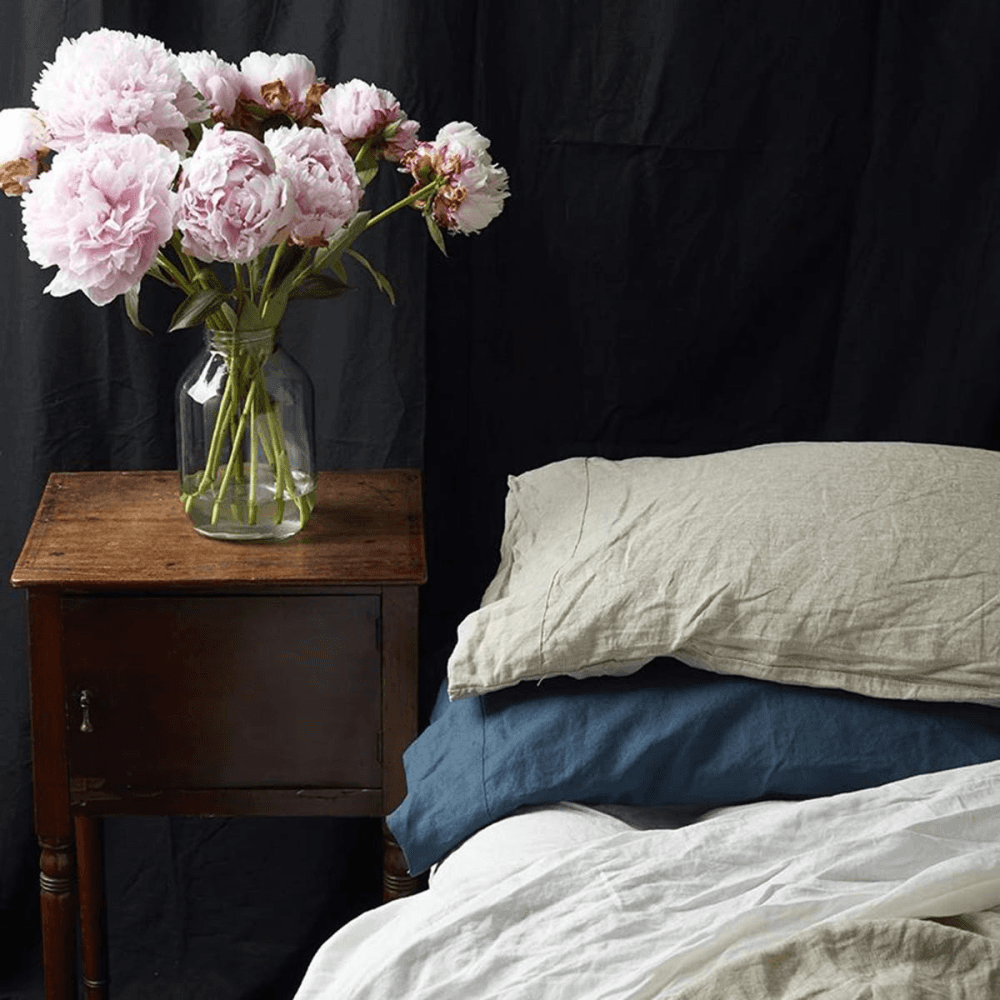 Oatmeal Linen Pair of Pillowcases, Standard