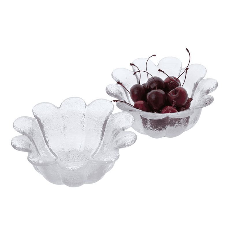 Daisy Set of 2 Dishes, D18cm, Clear