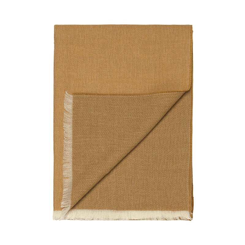 Venice Throw, H190cm x W130cm, White/Yellow Ochre