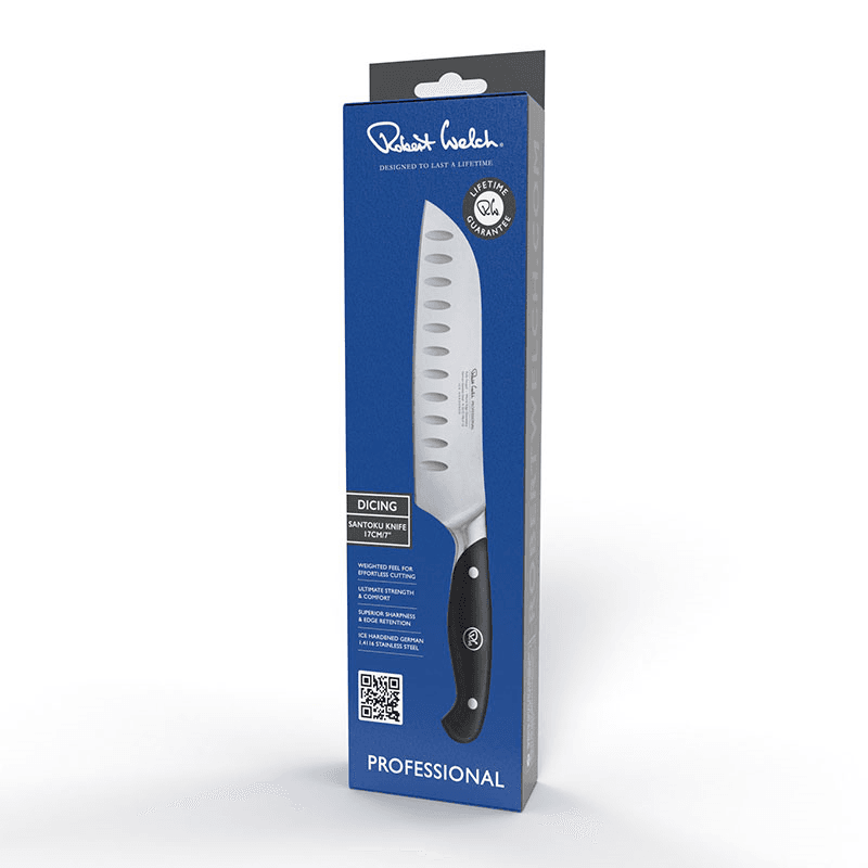 Professional Santoku Knife, L17cm, Stainless Steel