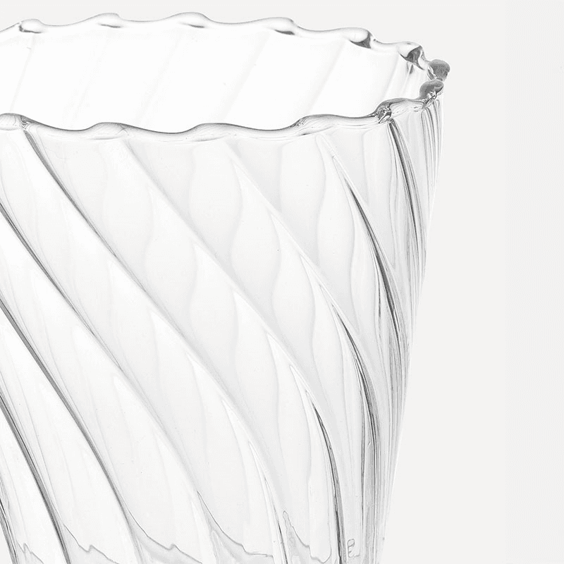Rippled Pair of Tumblers, 9cm, Clear