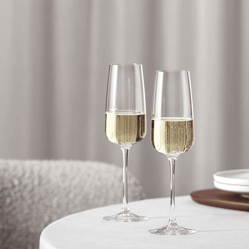 Afina Set of 4 Champagne Glasses, 120ml