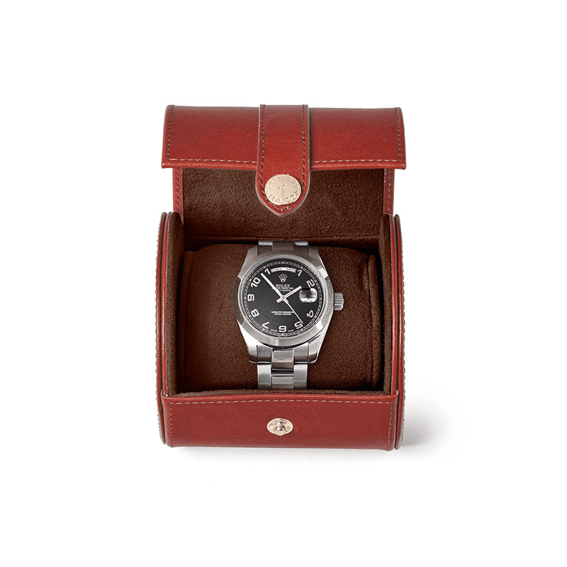 Watch Roll, L10 x W14.5cm, Cognac