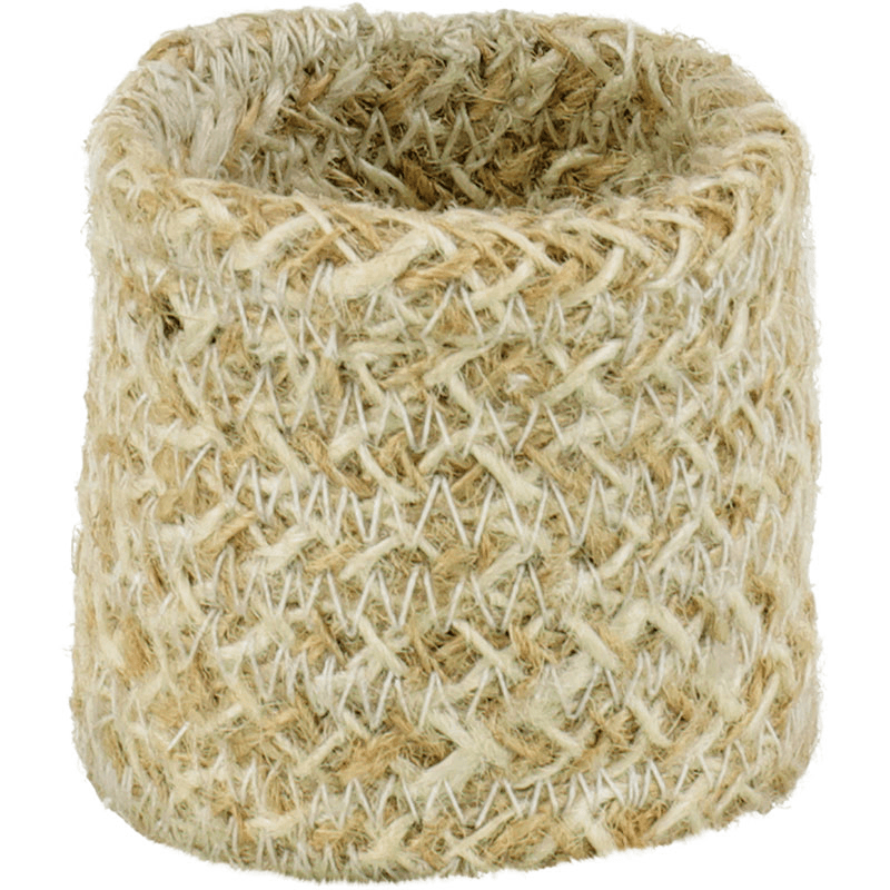 Jute Set of 4 Napkin Rings, H5 x D5cm, Pearl White