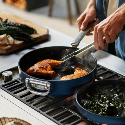 Image showing the Space Folding Frying Pan, 28cm, Midnight Blue product.