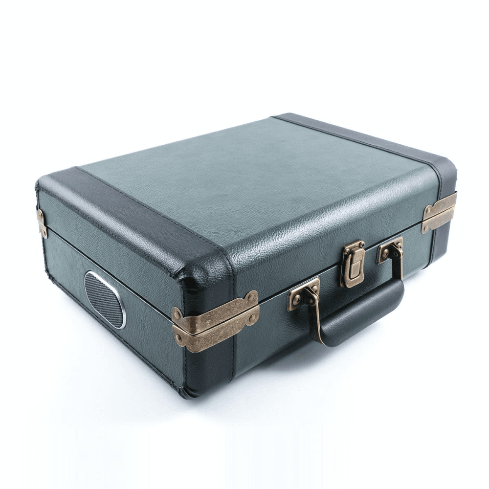 Retro Turntable, Ambassador, Black/Green