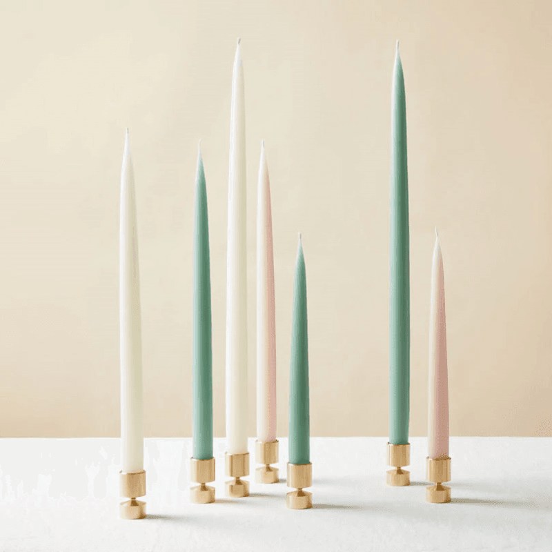 Brass Candle Holder, H4.5cm, Satin Solid Brass