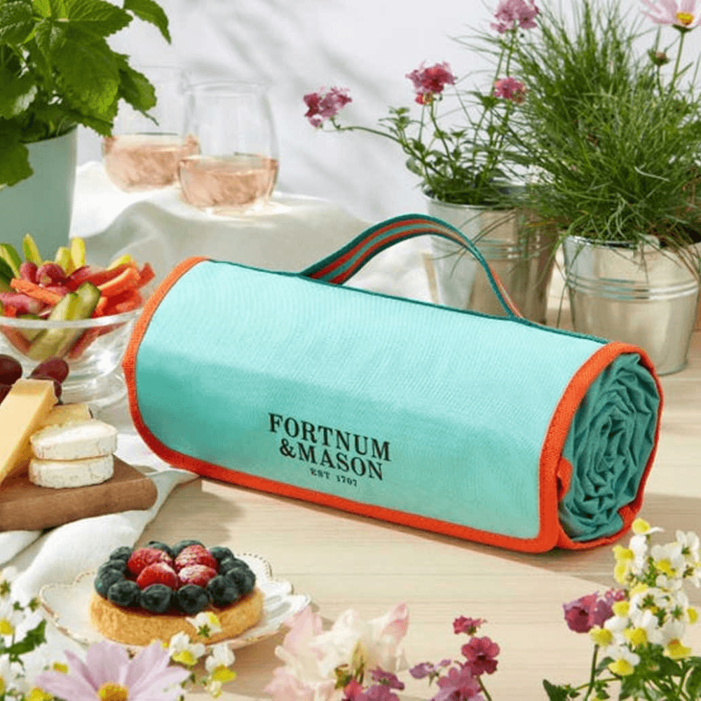 Fortnum's Picnic Mat, 145cm x 130cm, Eau de Nil