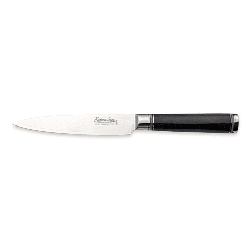 Image showing the Katana Saya Pakkawood Utility Knife, 12cm Damascus Blade product.