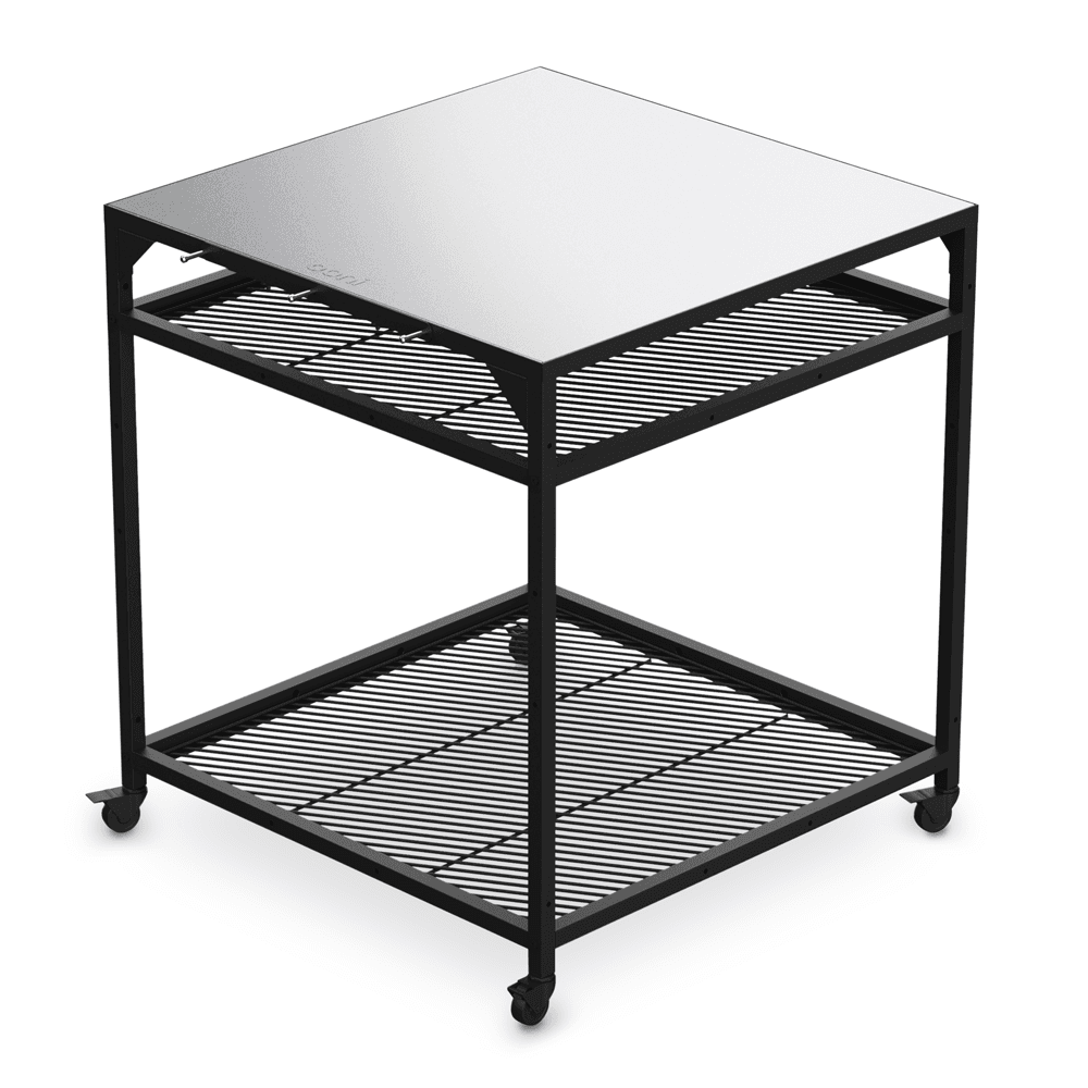 Modular Large Table, Silver/Black