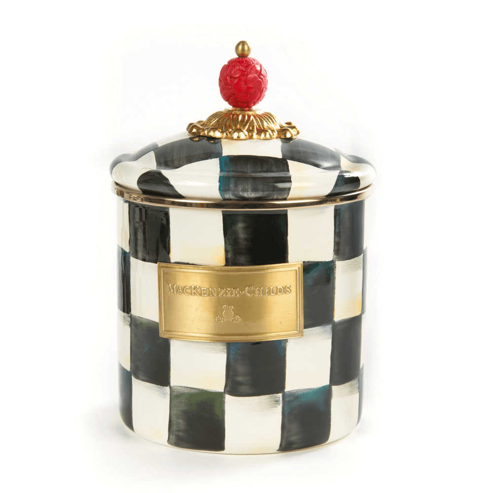 Courtly Check Small canister, 1L, enamel