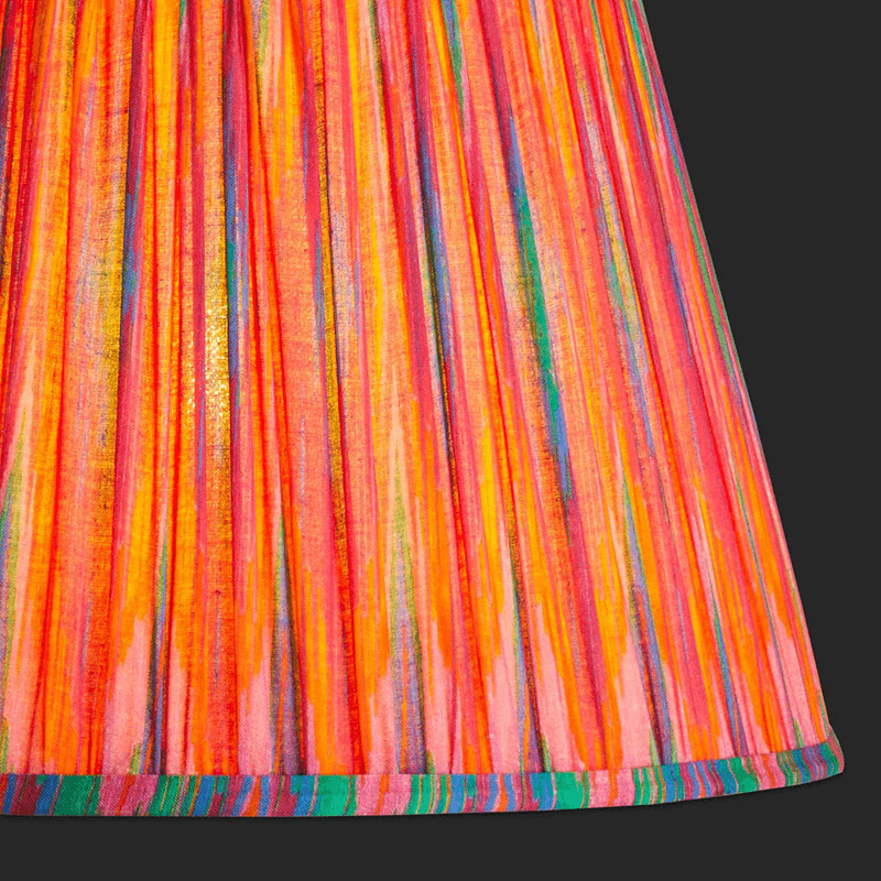 Straight empire Shade, 50cm, pink Ikat by Matthew Williamson