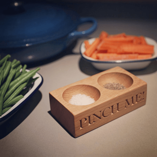 Image showing the Salt & Pepper Pinch Pot, Oak product.