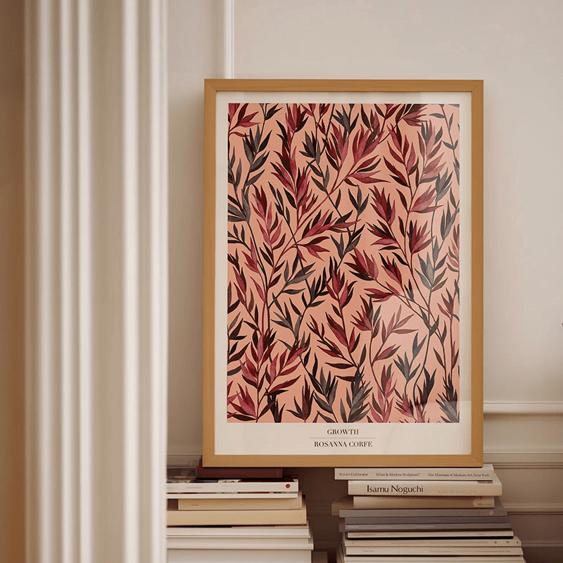 Growth Recycled Paper Print, A2, Pink
