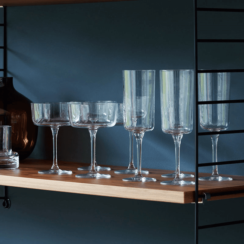 Gio Set of 4 Champagne Flutes, 210ml, Clear