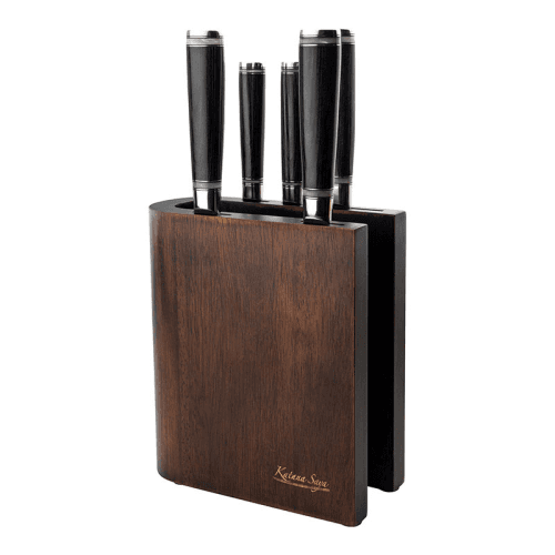 Image showing the Katana Saya Pakkawood 6 Pce Knife Block Set product.