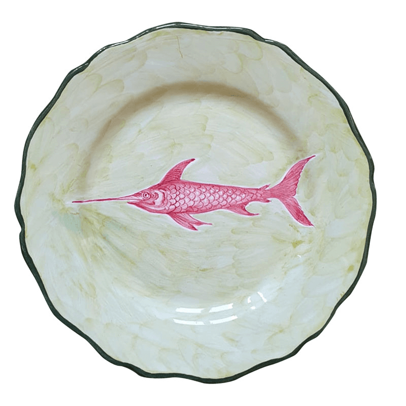 Fish Plate, D28cm, Green