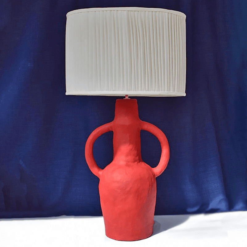 Rumba Sculptural Table Lamp, H54cm, Red