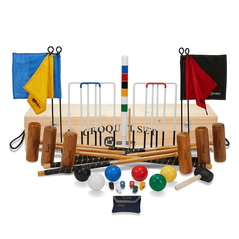 Pro 6 Player Croquet Set with Wooden Box