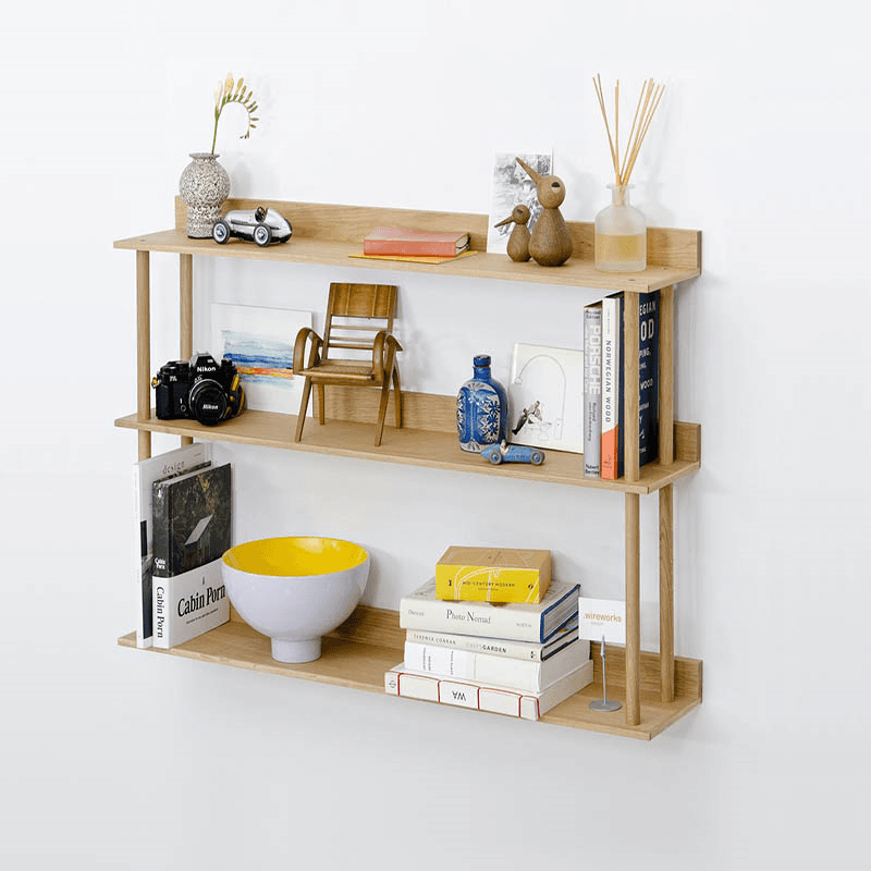Platform 3 Shelf, H64 x W100cm, Oak