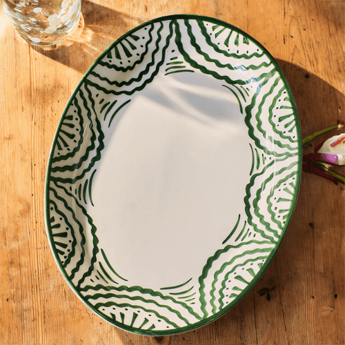 Image showing the Ondas Serving Platter, L36 x W26.5cm, Green product.